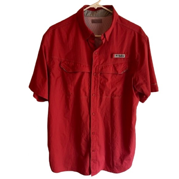 Columbia Other - Columbia‎ Men's Red PFG Shirt Size Large